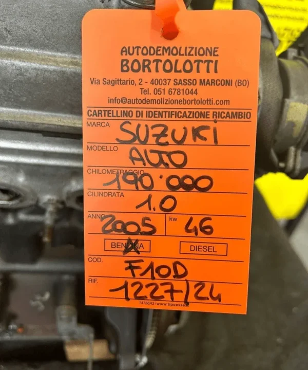 Monoblocco motore alleggerito