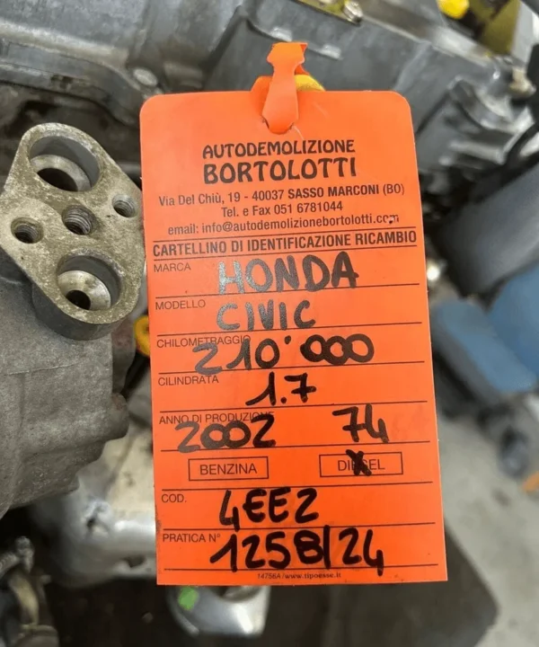 Monoblocco motore alleggerito