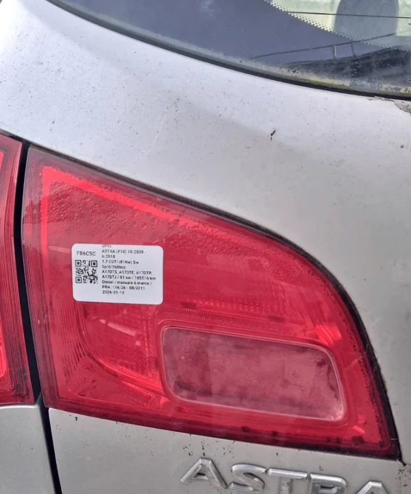 Fanale post. parte int.