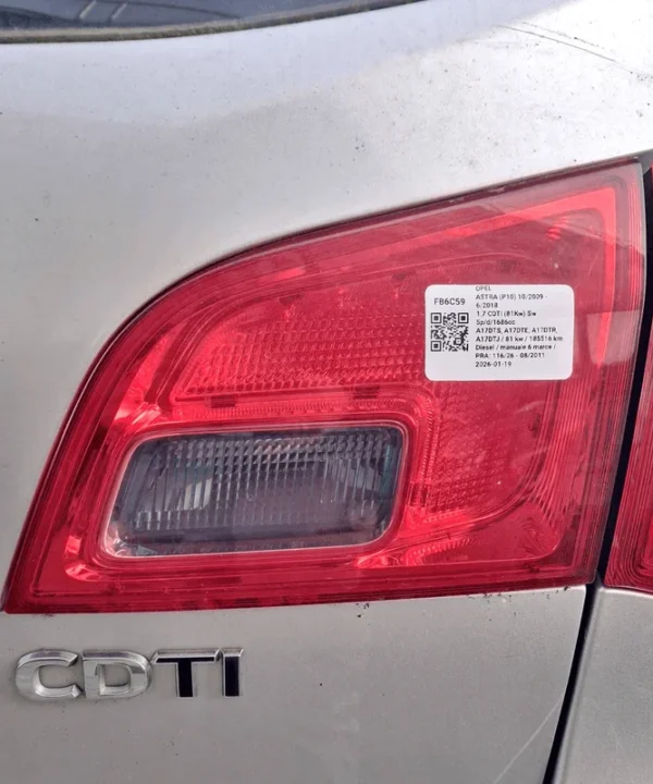 Fanale post. parte int.