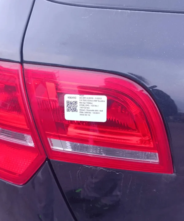 Fanale post. parte int.